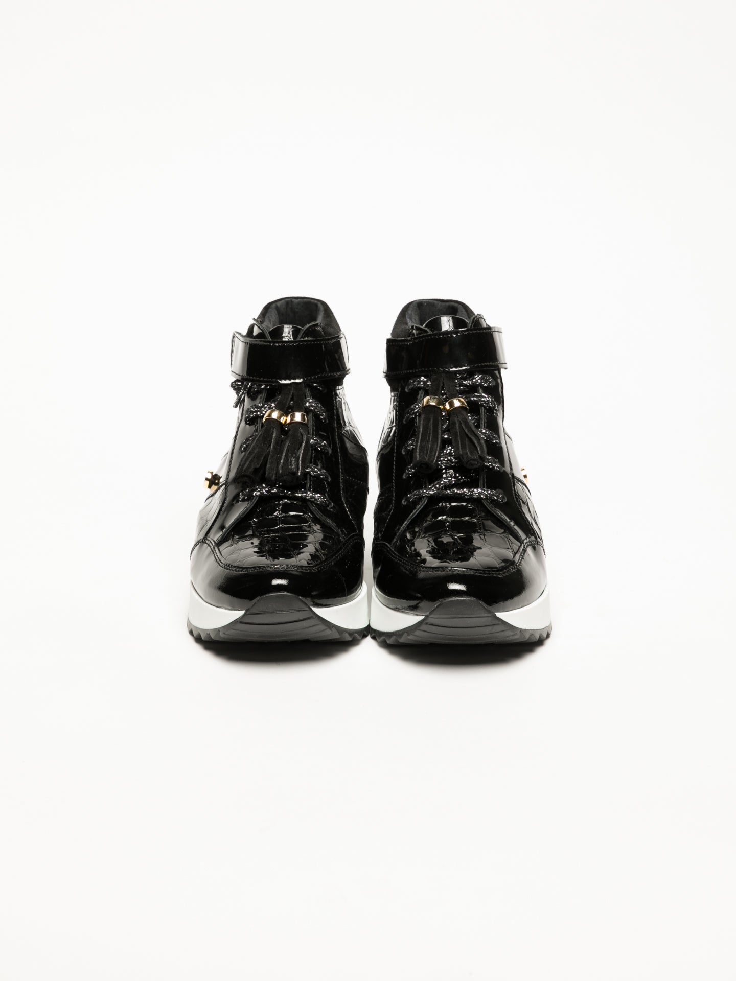 Foreva Ténis de Cano-Alto em Preto